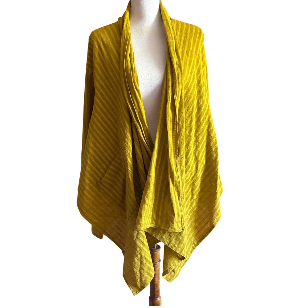 Yasuko Kurisaka Mustard Jacket OS Lagenlook, Japanese artisan, avant garde